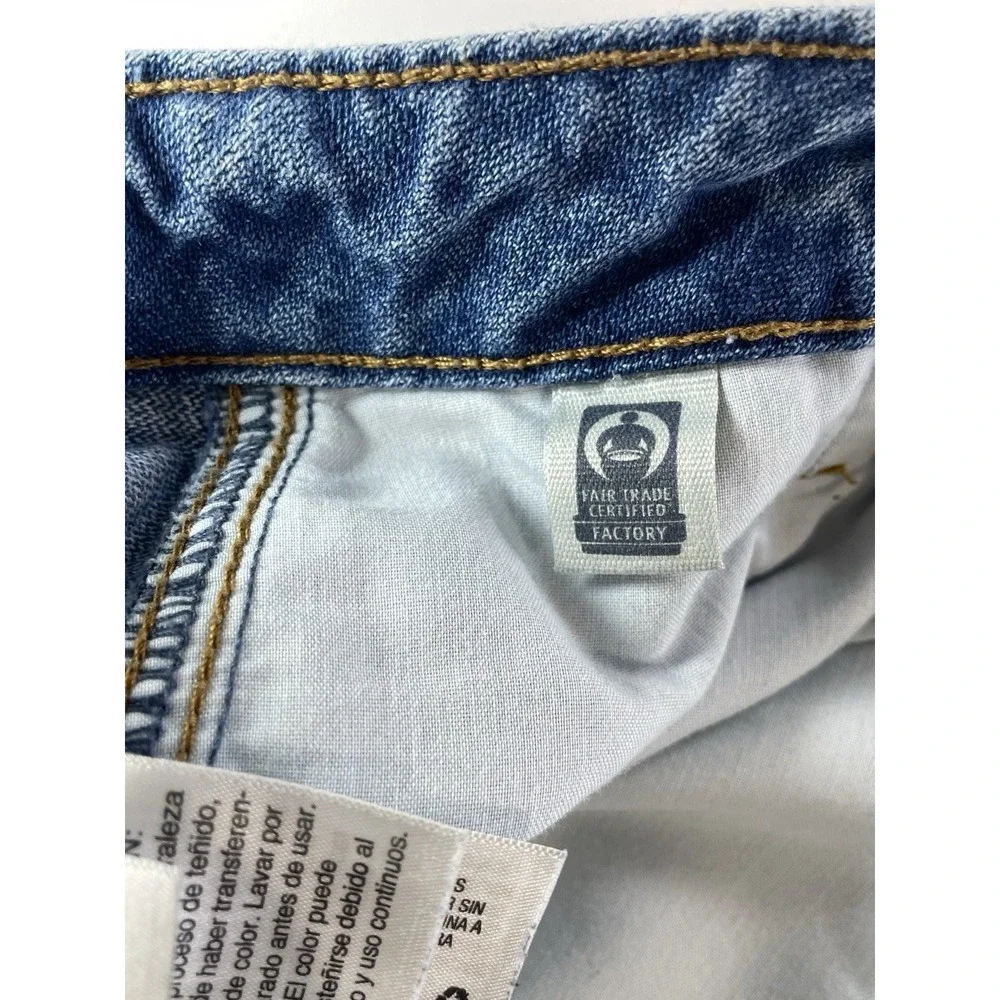 Universal Thread Boyfriend Cargo Jeans 6R 90s Style High Rise Utility Blue Denim